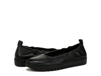 Vionic Uptown Ballet Slip-ons Womens Flat Shoes Black Leather : 9.5 W