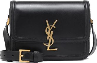 Saint Laurent Solferino Kleine Schoudertas - Dames - Schoudertassen - Zwart - ONE Size - Leer - Tassen