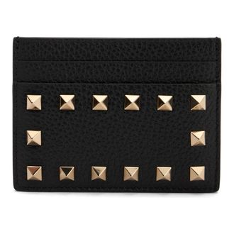 Valentino Garavani Wallets & Cardholders, female, Black, Size: ONE SIZE Rockstud Card Holder