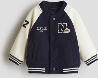 H&M Baseball Jacket in Navy Blue/new York City at Nordstrom, Size 12M