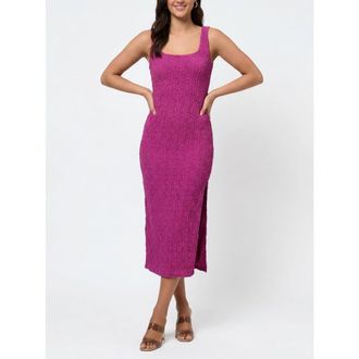 Rachel Roy Emi Sleeveless Pucker Knit Midi Dress in Orchid at Nordstrom, Size X-Small