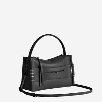 J.W.Anderson Womens Leather Loafer Bag Black Calfskin Shoulder