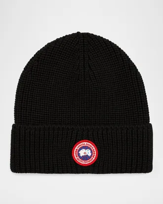Canada Goose Men & apos;s Arctic Rib-Knit Wool Beanie Hat