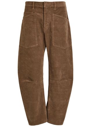 Nili Lotan Shon Barrel-leg Corduroy Trousers - Brown - 10 (UK14 / L)