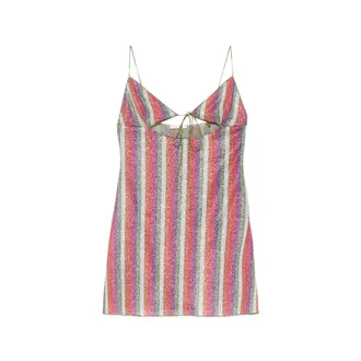 Os&eacute;ree Striped Cut-out Dress