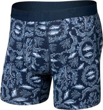 Saxx Droptemp Cooling Cotton Boxer Brief Fly Alltagsunterw&auml;sche f&uuml;r Herren | blau