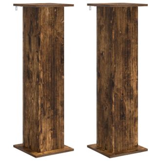 vidaXL Soporte De Plantas 2 Pcs Roble Ahumado 30,5 X 30 X 100,5 Cm Vidaxl