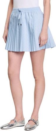 Sandro Short pleated rhinestone skirt in Sky Blue at Nordstrom, Size 42 Eu