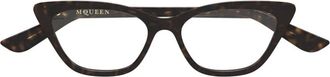 Alexander McQueen Alexander McQueen, Glasses, female, Brown, Size: 52 MM Am0560O Optical Frame