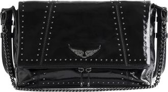 Zadig&Voltaire Tassen, Dames, Zwart, ONE Size, Leer, Rocky II Vintage Patent Studs