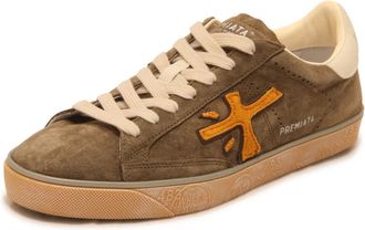 Premiata Sneakers, male, Green, Size: 9 US Steven 7627 Suede Sneakers