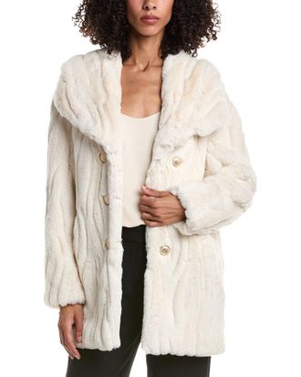 Joseph Ribkoff Faux Fur Textured Coat