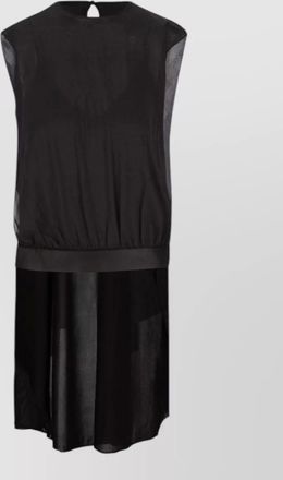 Fendi silk satin sleeveless asymmetric midi dress