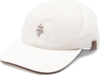 Eleventy Cappello da baseball in lana - Bianco