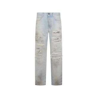 Amiri Straight Jeans, male, Blue, Size: W33 Antin Straight Jeans