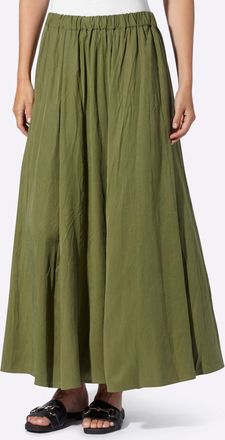 Heine Schlupfrock HEINE, Damen, Gr. 34, oliv, 100% Lyocell, unifarben, lang, R&ouml;cke Schlupfrock