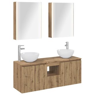vidaXL Juego De Muebles De Ba&ntilde;o 5 Uds. Roble Artisan Vidaxl