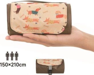 OEM Manta De Picnic, Impermeable, Ultraligera Y Compacta, Manta Verde Para Exteriores, Acampadas, Playa Y Senderismo, Verde Oscuro, 150 X 210 Cm