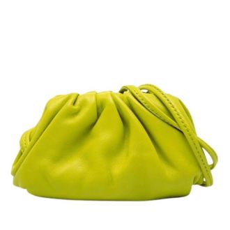 Bottega Veneta Pre-owned Leren Pouch - Dames - Pre-owned - Groen - Maat: ONE Size Leer