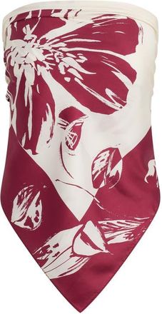 Favorite Daughter The Vintage Floral Silk Square Scarf in Earth Red at Nordstrom
