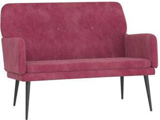vidaXL Vidaxl - Banco de terciopelo rojo tinto 108x79x79 cm