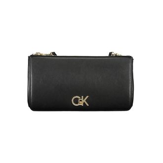 Calvin Klein Womens Chain Flap Crossbody K60k608706 - Black - One Size