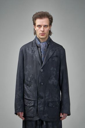 Geoffrey B. Small Single Breasted Coat Jacket With Patch Pockets