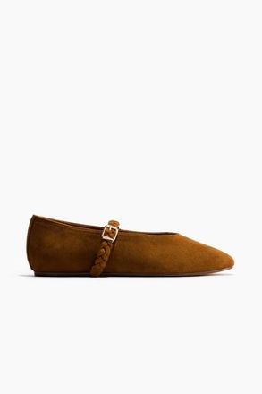 H&M Mary Jane Ballet Flats in Brown at Nordstrom, Size 11