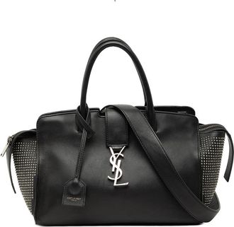 Saint Laurent Pre-owned Saint Laurent Baby Studded Leather Monogram Downtown Cabas Satchel Ladies Z22YUWGTBLSX5P9C