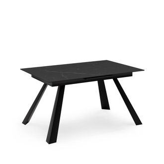 Koketto Home Mesa extensible porcel&aacute;nica arabella de 160cm tapa negro patas negro
