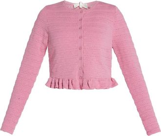 LoveShackFancy Cardigan con ruches - Rosa