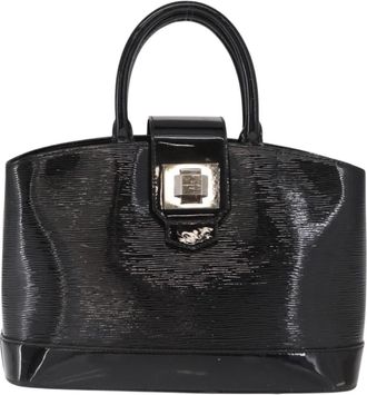 Louis Vuitton Mirabeau Handbag Electric Epi Leather Black Leather Handbag (Pre-Owned)