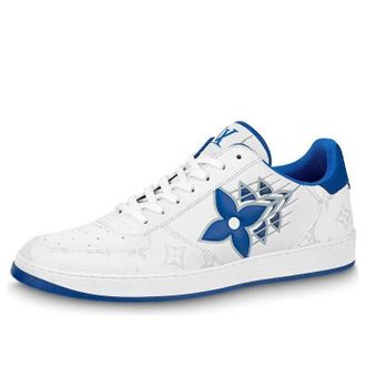 Louis Vuitton Rivoli Sneakers White with Monogram and Blue 1AA44S