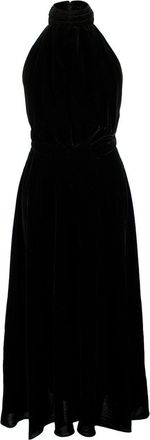 Raquel Diniz Black Velvet Giovanna Midi Dress Size XXS