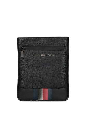 Tommy Hilfiger logo-stamp messenger bag - men - Polyurethane - OS - Black