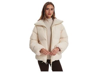 Varley Brackley Cord Puffer Jacket Womens Coat Birch : SM, Polyester