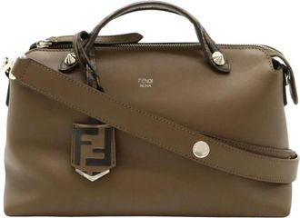 Fendi Pre-owned Handbags, female, Brown, Size: ONE SIZE Pre-owned Kan I Small Leather Handbag