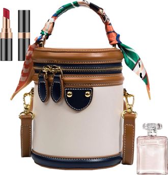 Generic Bucket Bags for Women - Anti-Theft Shoulder Purse for Women | Stylish Pouch with Adjustable Leather Straps for Mobile Phone Wallet Keys Cards Outing