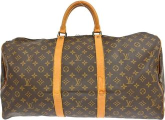 Louis Vuitton Pre-owned Weekend Bags, female, Brown, Size: ONE SIZE Pre-owned Keepall Travel Bag