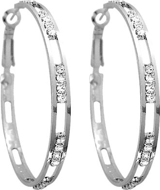 Generic Silver Hoops Earrings For Women Large,925 Silver Hoop Earrings Gold Silver Large Hoop Earrings With Diamond,Lightweight Hollow Huggie Earrings Hypoall