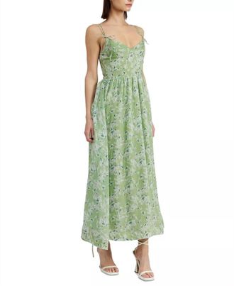 En Saison Laguna Tie Midi Dress In Light Green
