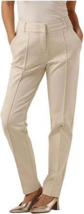 Summum Flared broek - Dames - Straight fit broeken - Beige - L - Broeken