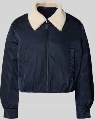 Luisa Cerano Luisa Cerano Bomberjacke mit Entendaunen-F&uuml;llung und Eingrifftaschen in Marine, Gr&ouml;&szlig;e 34