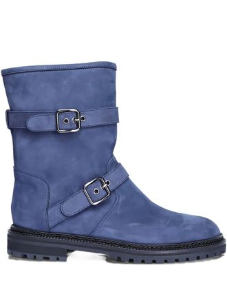 Manolo Blahnik Sulaltrosa 30 buckled ankle boot - Blu