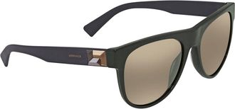 Versace Light Brown Mirror Gold Browline Ladies Sunglasses VE4346 51931V 57