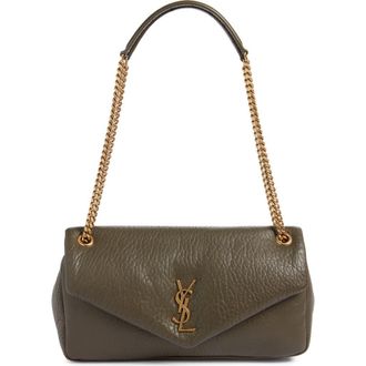 Saint Laurent Medium Calypso Leather Shoulder Bag in Light Musk at Nordstrom