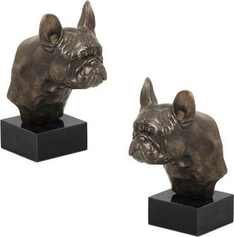 OEM Bulldog Franc&eacute;s Ii - Estatuilla De Perro, Busto Sobre Base De Piedra, Escultura, Trofeo Para La Exposici&oacute;n Canina De La Marca Art-dog
