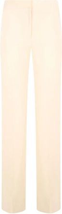 Moschino Rechte broek - Dames - Straight fit broeken - Beige - XS - Polyester - Broeken