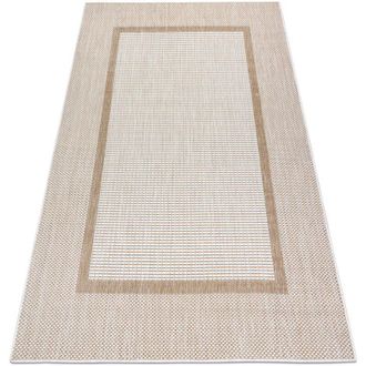 RugsX Rugsx - Carpet sisal sion Frame 21782 Flat woven ecru / beige beige 200x290 cm