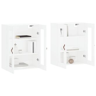 Berkfield Home Wall Mounted Cabinets 2 pcs White Engineered Wood